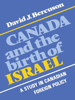 cover image of Canada and the Birth of Israel
